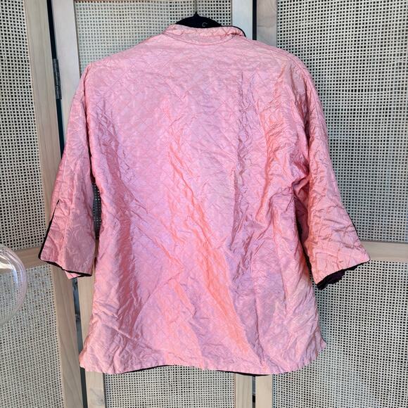 Vintage oriental pink quilted dragon jacket with embroidery - Picture 6 of 6